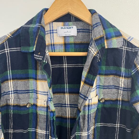 Old Navy Double Brushed Plaid Button Down Shirt S - Picture 2 of 5